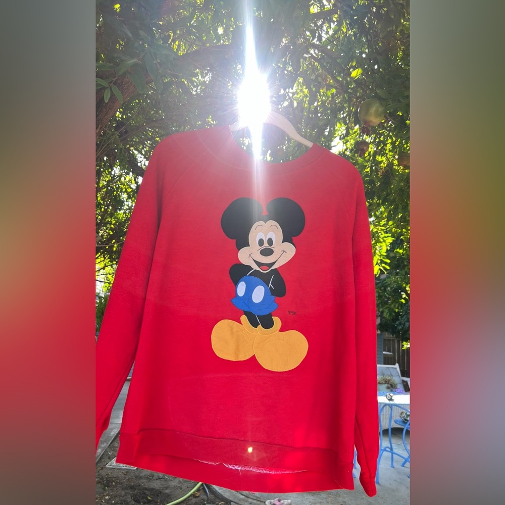 Vintage Soft Impressions Red and Black Mickey Mouse Sweatshirt